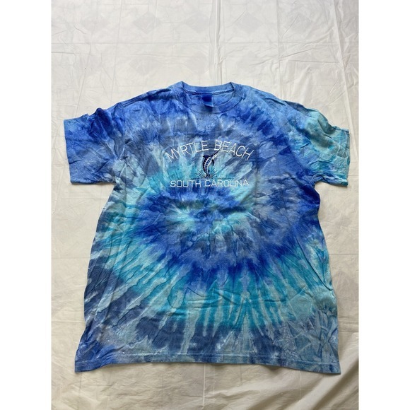 Other - Myrtle‎ Beach Tie Dyed Blue South Carolina Shirt Mens Medium Embroidered